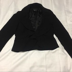 Alfani Ruffled Black Cropped Blazer, 4P